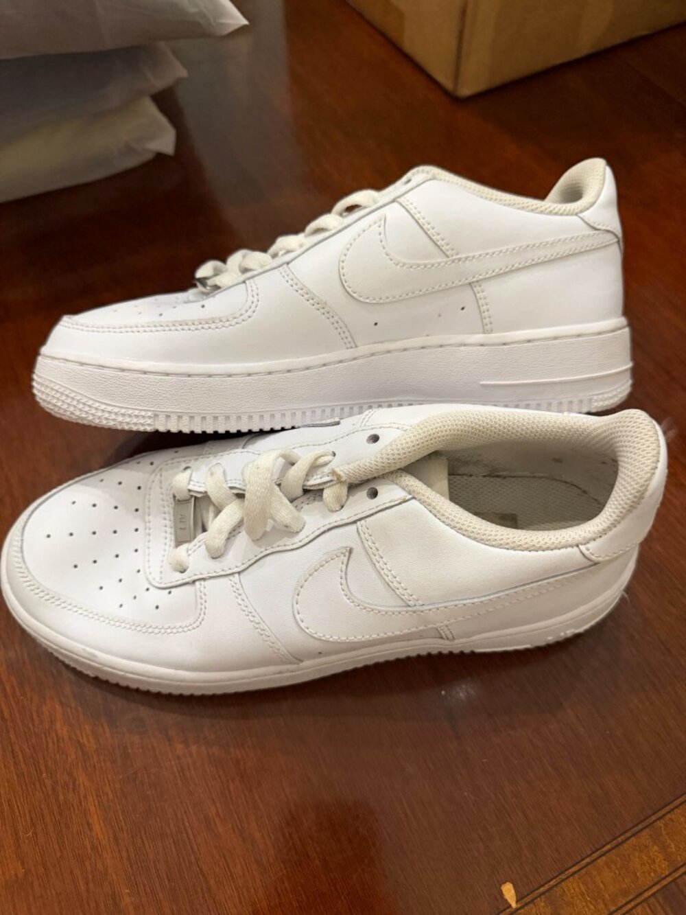 Nike Air Force 1 Low White Sneakers Youth 6Y